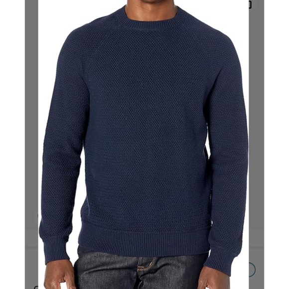Everlane Other - Everlane Sweater 100% Cotton Navy Blue Textured Knit Ribbed Crewneck Size Large